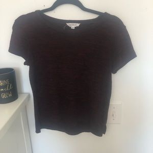 Maroon with black shirt